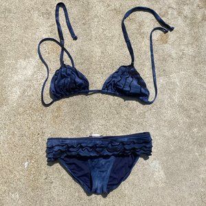 Gorgeous navy blue tie-dye bikini